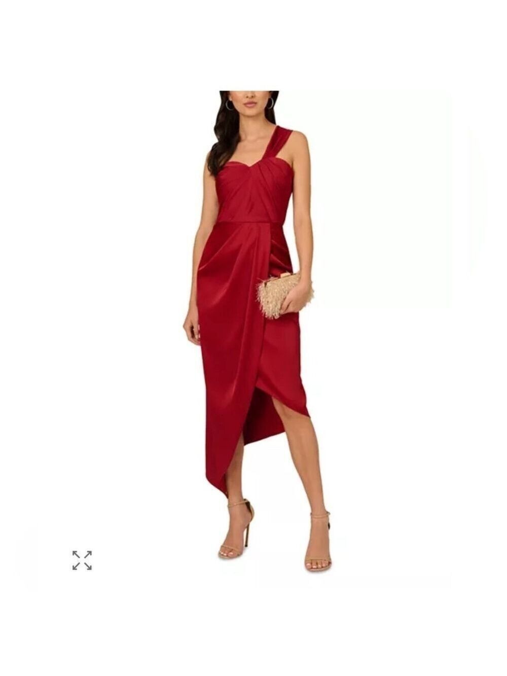 Chic Asymmetrical Red Dress